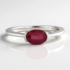 Anello in argento con Rubino Bemainty