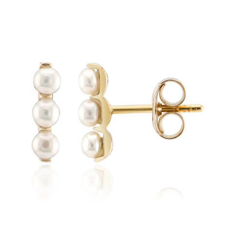 Boucles d'oreilles en argent et Perle blanche de culture d'eau douce