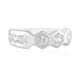 Zilveren ring met zirkonen (de Melo)