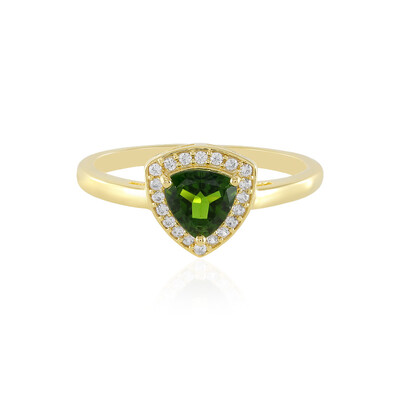 Anello in argento con Diopside Russo