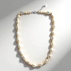 Collana in argento con Perla d'Acqua Dolce Bianca (TPC)