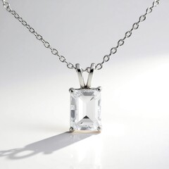 Collana in argento con Topazio Bianco