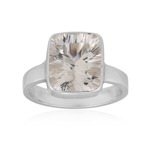 Anello in argento con Quarzo Bianco (MONOSONO COLLECTION)