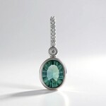 Ciondolo in argento con Fluorite Verde
