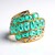 Anello in argento con Fluoroapatite Verde (Gems en Vogue)