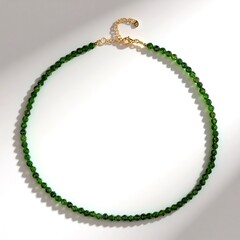 Collana in argento con Diopside Russo