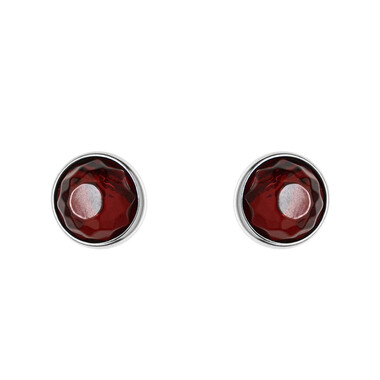 Boucles d'oreilles en argent et Ambre rouge de Colombie (dagen)