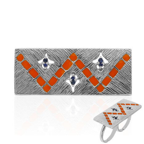 Anello in argento con Zaffiro Blu (TPC)