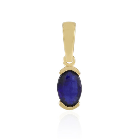 Zilveren hanger met een Madagaskar Blauwe Saffier