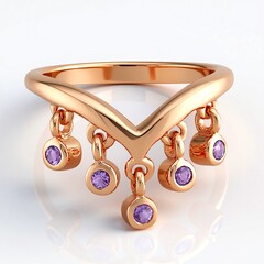 Bague en argent et Améthyste (M de Luca)