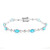 Bracelet en argent et Topaze Paraiba
