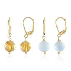 Zilveren oorbellen met citrienstenen