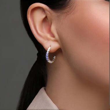 Pendientes en plata con Tanzanita (Gems en Vogue)