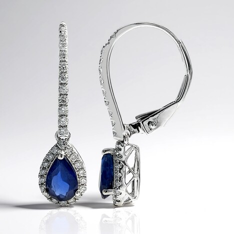 Orecchini in oro con Zaffiro Ceylon Blu (CIRARI)