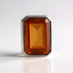 Ciondolo in argento con Quarzo Arancione (MONOSONO COLLECTION)