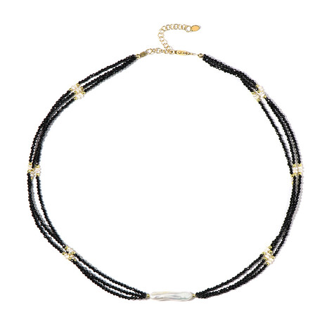 Collar en plata con Perla blanca Freshwater (Riya)