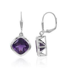 Zambian Amethyst Silver Earrings (MONOSONO COLLECTION)