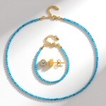 Parure in argento con Topazio Blu Cielo