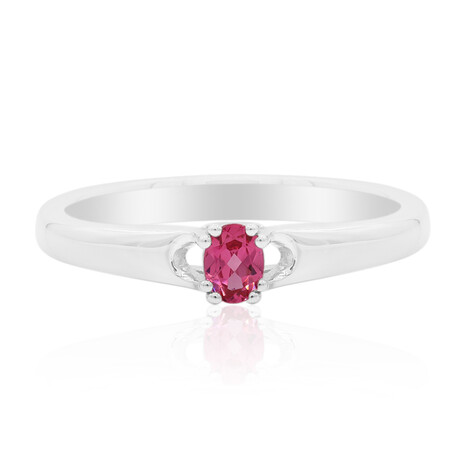 Anillo en plata con Espinela rosa