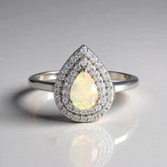 Anello in argento con Opale di Welo