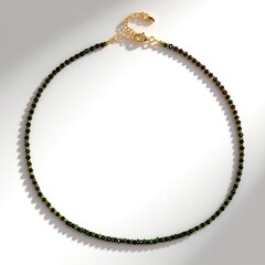Collana in argento con Diopside Russo