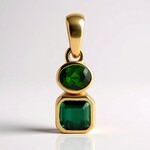 Ciondolo in oro con Tormalina Verde di Benedito