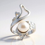 Anello in argento con Perla d'Acqua Dolce Argentata