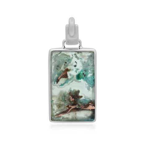 Ciondolo in argento con Gemma Silicea (Bali Barong)