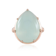 Aqua Chalcedony Silver Ring (Adela Silber)