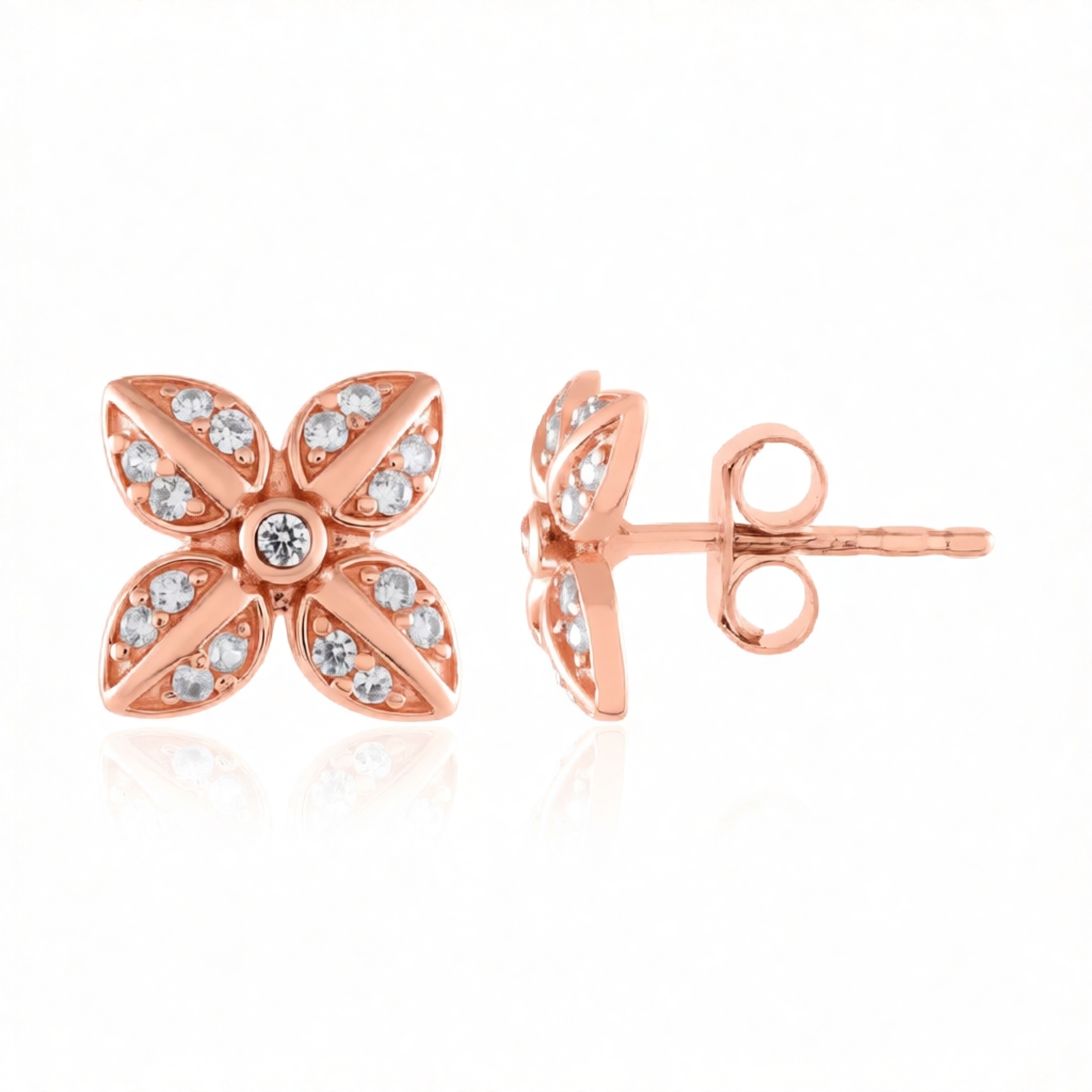 Boucles D'oreilles Pendantes En Argent Massif Avec Pierre Orange Et Zirconium Facetté - Occasion