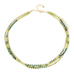 Zilveren halsketting met peridoots (Riya)