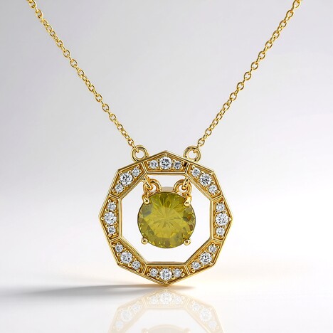 Collana in oro con Sfalerite Canadese (de Melo)