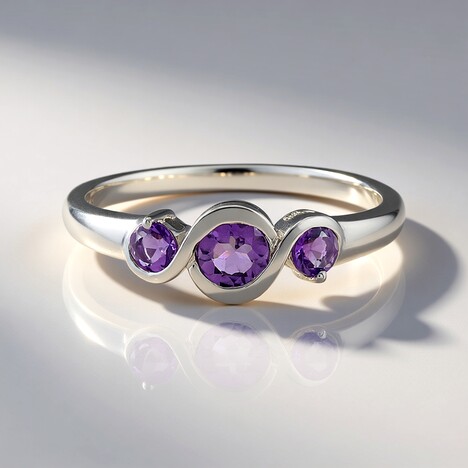 Anello in argento con Ametista