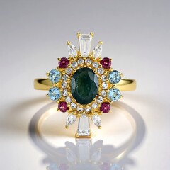 Anello in argento con Grandidierite (Adela Silber)