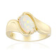 Anello in oro con Opale Bianco Brasiliano