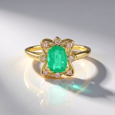 Russischer Smaragd-Goldring