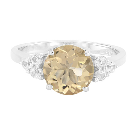 Anillo en plata con Cuarzo champán