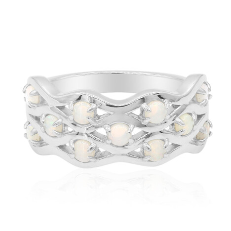 Zilveren ring met Australische opalen