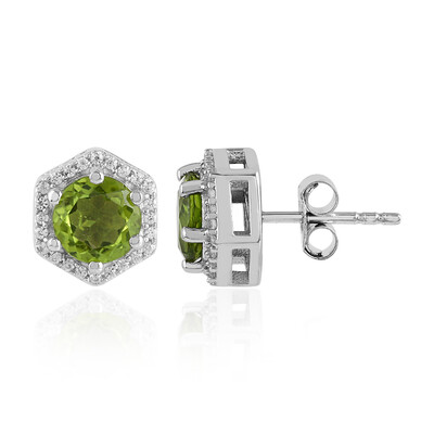 Boucles d'oreilles en argent et Péridot