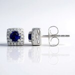 Orecchini in oro con Zaffiro Ceylon Blu