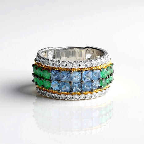 Anello in argento con Acquamarina (Gems en Vogue)