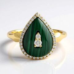Anello in oro con Malachite (CIRARI)