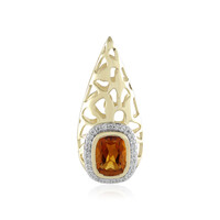 Gouden hanger met een Madeira citrien (Ornaments by de Melo)