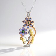Collana in argento con Tanzanite (Gems en Vogue)