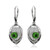 Grüner Kolumbianischer Bernstein-Silberohrringe (dagen)