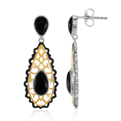 Orecchini in argento con Onice Nero