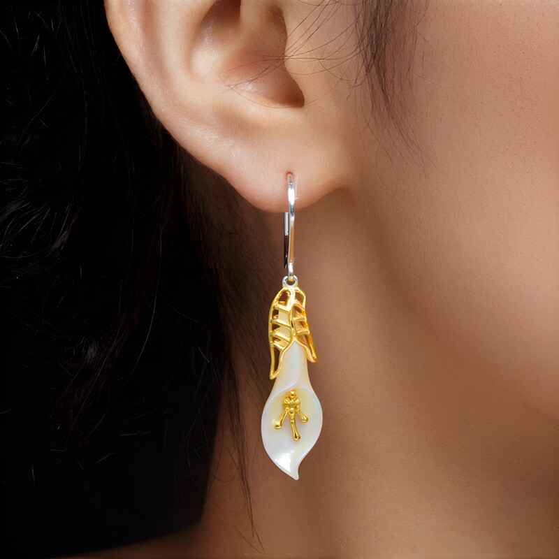 Orecchini in argento con Madreperla (Gems en Vogue)