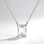 Collana in argento con Topazio Bianco