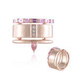 Bague en argent et Tourmaline rose du Nigéria