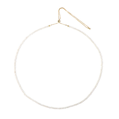 Regenbogen-Mondstein-Silberhalskette